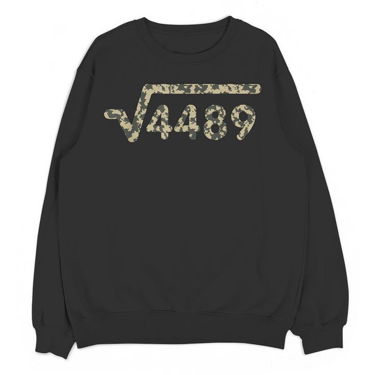 Square Root 4489 Slang Math Teacher Six Seven 6 7 Meme Camo Women Crewneck Sweatshirt, novelty gifts, funny gifts