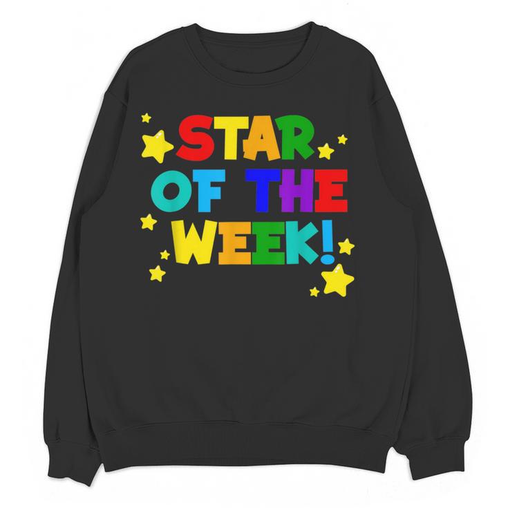 Star Of The Week Cheerful Recognition Student Teachers Class Men Women Kids Women Crewneck Sweatshirt, novelty gifts, funny gifts Star Of The Week Cheerful Recognition Student Teachers Class Men Women Kids Women Crewneck Sweatshirt, novelty gifts, funny gifts