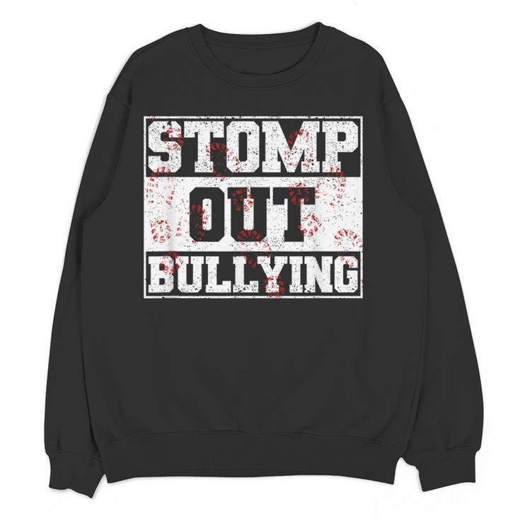 Stomp Out Bullying Back To School Education Teacher Women Crewneck Sweatshirt, novelty gifts, funny gifts