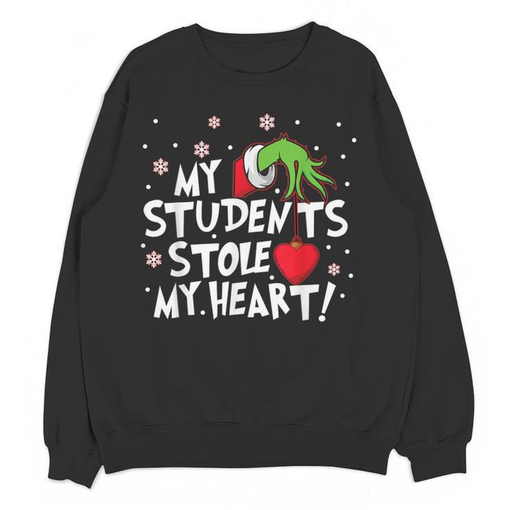 My Students Stole My Heart School Teacher Christmas Men Women Kids Women Crewneck Sweatshirt, novelty gifts, funny gifts