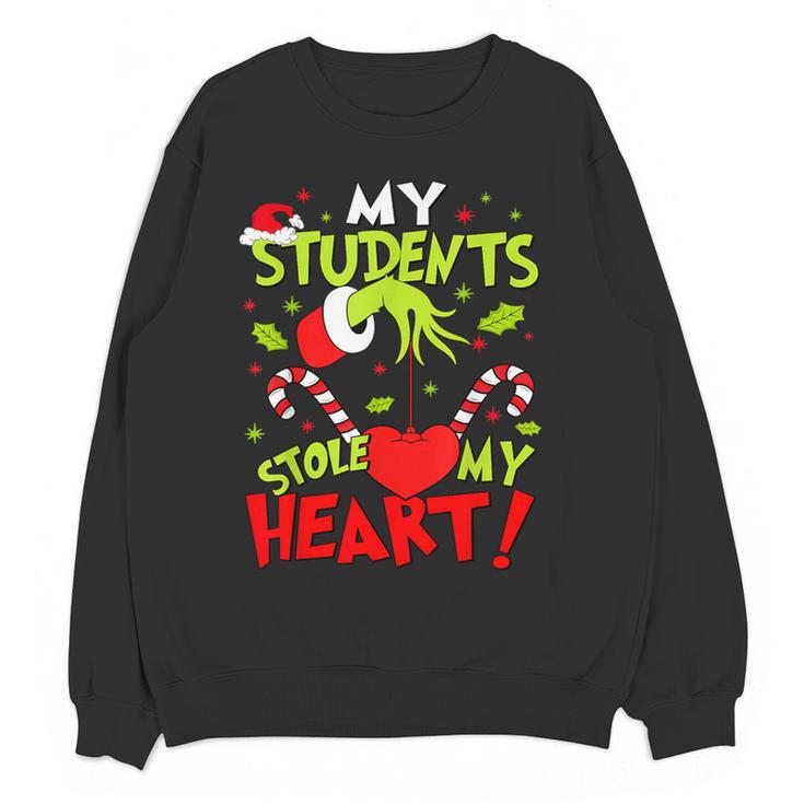 My Students Stole My Heart Teacher Holiday Merry Christmas Women Crewneck Sweatshirt, novelty gifts, funny gifts My Students Stole My Heart Teacher Holiday Merry Christmas Women Crewneck Sweatshirt, novelty gifts, funny gifts
