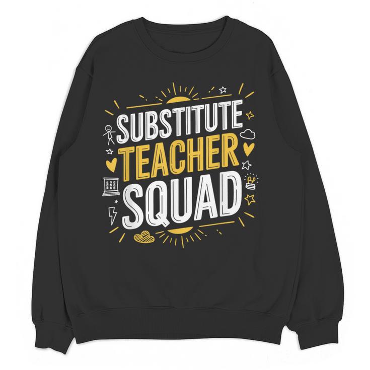Substitute Teacher Squad Sub Teacher Substitute Teaching Women Crewneck Sweatshirt, novelty gifts, funny gifts Substitute Teacher Squad Sub Teacher Substitute Teaching Women Crewneck Sweatshirt, novelty gifts, funny gifts