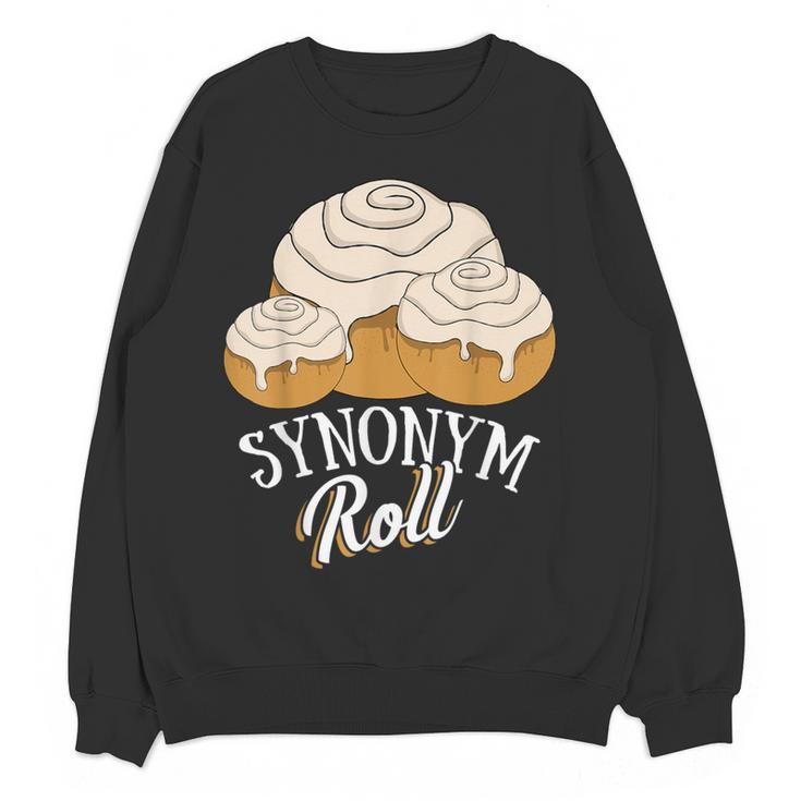 Synonym Roll Teacher And Grammar Geeks Pun For Men Women Kids Women Crewneck Sweatshirt, novelty gifts, funny gifts Synonym Roll Teacher And Grammar Geeks Pun For Men Women Kids Women Crewneck Sweatshirt, novelty gifts, funny gifts
