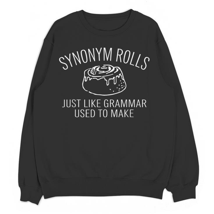 Synonym Rolls Book Lover English Teacher Grammar Women Crewneck Sweatshirt, novelty gifts, funny gifts Synonym Rolls Book Lover English Teacher Grammar Women Crewneck Sweatshirt, novelty gifts, funny gifts