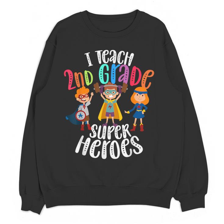 I Teach 2nd Grade Superheroes Back To School Teacher Men Women Girls Kids Women Crewneck Sweatshirt, novelty gifts, funny gifts I Teach 2nd Grade Superheroes Back To School Teacher Men Women Girls Kids Women Crewneck Sweatshirt, novelty gifts, funny gifts