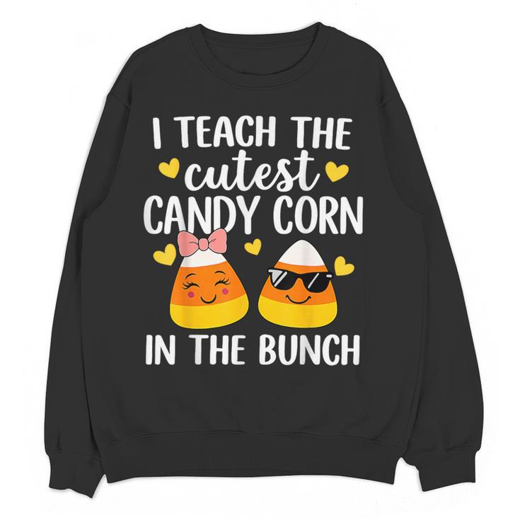 I Teach The Cutest Candy Corn In The Bunch Teacher Halloween Women Crewneck Sweatshirt, novelty gifts, funny gifts I Teach The Cutest Candy Corn In The Bunch Teacher Halloween Women Crewneck Sweatshirt, novelty gifts, funny gifts