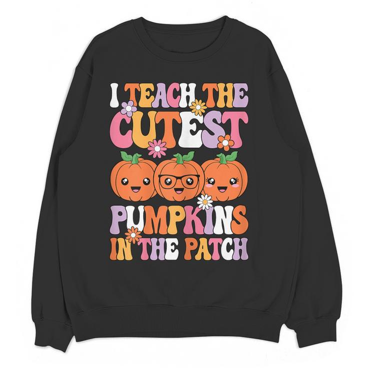 I Teach The Cutest Pumpkins Halloween Fall Teacher Women Women Crewneck Sweatshirt, novelty gifts, funny gifts I Teach The Cutest Pumpkins Halloween Fall Teacher Women Women Crewneck Sweatshirt, novelty gifts, funny gifts