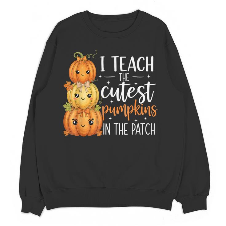 I Teach The Cutest Pumpkins In The Patch Fall Autumn Teacher Women Crewneck Sweatshirt, novelty gifts, funny gifts I Teach The Cutest Pumpkins In The Patch Fall Autumn Teacher Women Crewneck Sweatshirt, novelty gifts, funny gifts