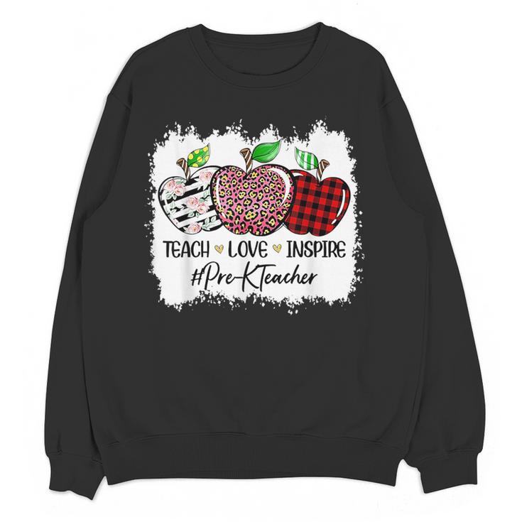 Teach Love Inspire Pre-k Teacher Apple Leopard Red Plain Women Crewneck Sweatshirt, novelty gifts, funny gifts Teach Love Inspire Pre-k Teacher Apple Leopard Red Plain Women Crewneck Sweatshirt, novelty gifts, funny gifts