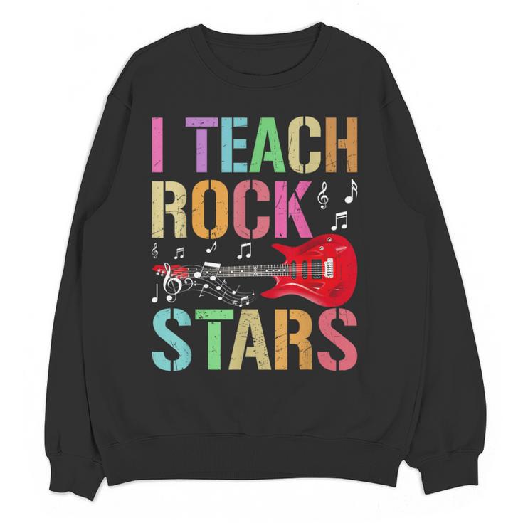I Teach Rockstars Band Vibes Teacher Rocks My Music Teaching Women Crewneck Sweatshirt, novelty gifts, funny gifts I Teach Rockstars Band Vibes Teacher Rocks My Music Teaching Women Crewneck Sweatshirt, novelty gifts, funny gifts