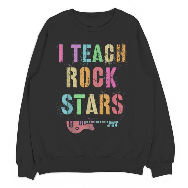 I TEACH ROCKSTARS Band Vibes Teacher Rocks My Music Teaching Women Crewneck Sweatshirt, novelty gifts, funny gifts I TEACH ROCKSTARS Band Vibes Teacher Rocks My Music Teaching Women Crewneck Sweatshirt, novelty gifts, funny gifts