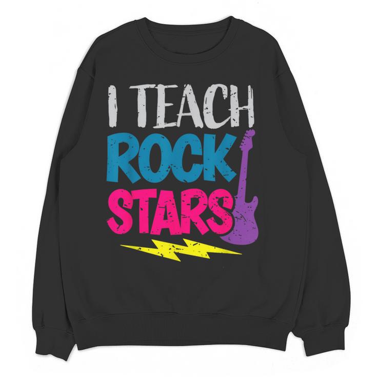 I Teach Rockstars Tee Orchestra Music Teacher Back To School Women Crewneck Sweatshirt, novelty gifts, funny gifts I Teach Rockstars Tee Orchestra Music Teacher Back To School Women Crewneck Sweatshirt, novelty gifts, funny gifts
