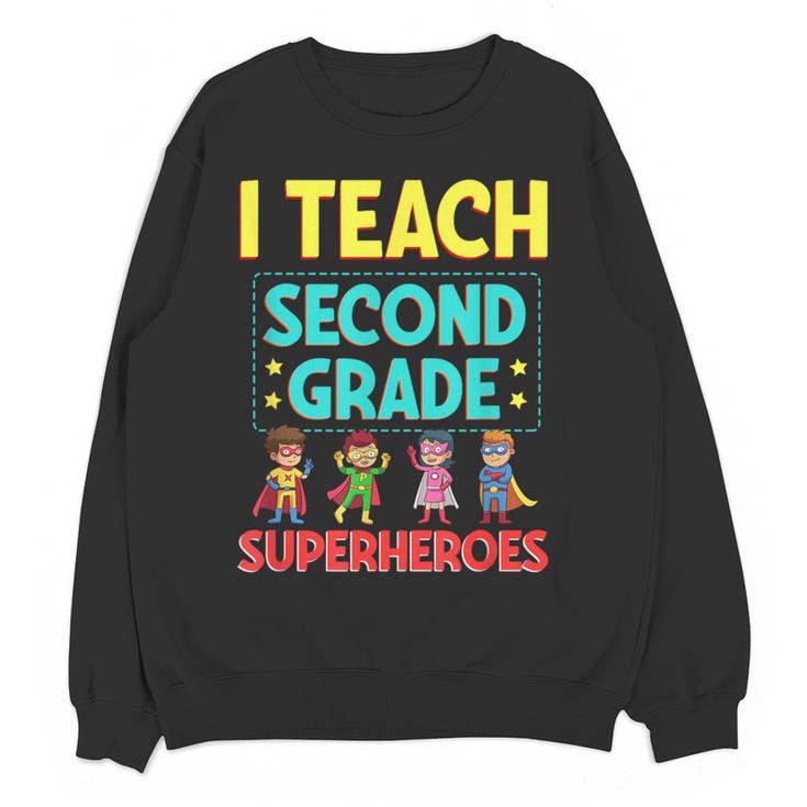 I Teach Second Grade Superheroes Teacher Superhero Women Crewneck Sweatshirt, novelty gifts, funny gifts I Teach Second Grade Superheroes Teacher Superhero Women Crewneck Sweatshirt, novelty gifts, funny gifts