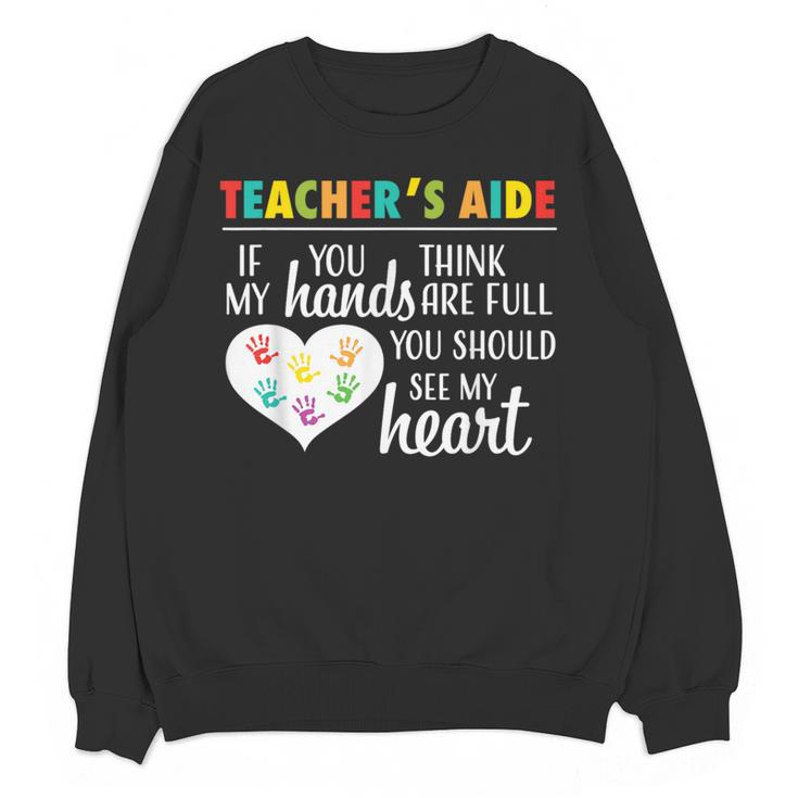 Teacher Aide Appreciation Cute Heart Tee For Women Women Crewneck Sweatshirt, novelty gifts, funny gifts Teacher Aide Appreciation Cute Heart Tee For Women Women Crewneck Sweatshirt, novelty gifts, funny gifts