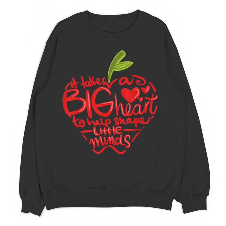Teacher Day T Shirt Appreciation Day Apple Teach Learn Women Crewneck Sweatshirt, novelty gifts, funny gifts