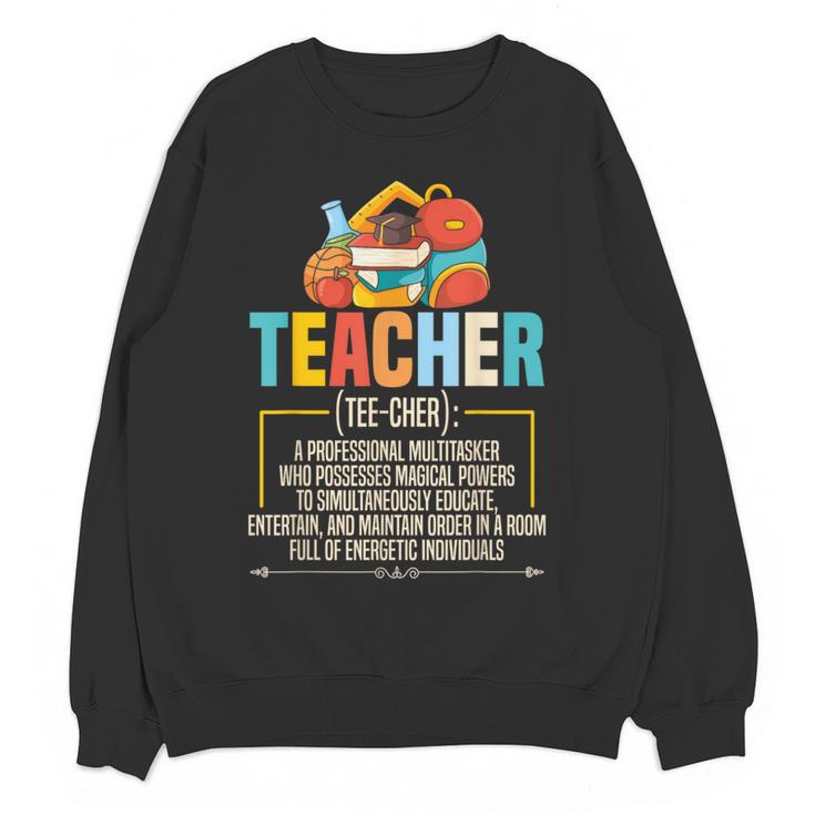 Teacher Definition Teaching School Teacher Men Women Women Crewneck Sweatshirt, novelty gifts, funny gifts Teacher Definition Teaching School Teacher Men Women Women Crewneck Sweatshirt, novelty gifts, funny gifts