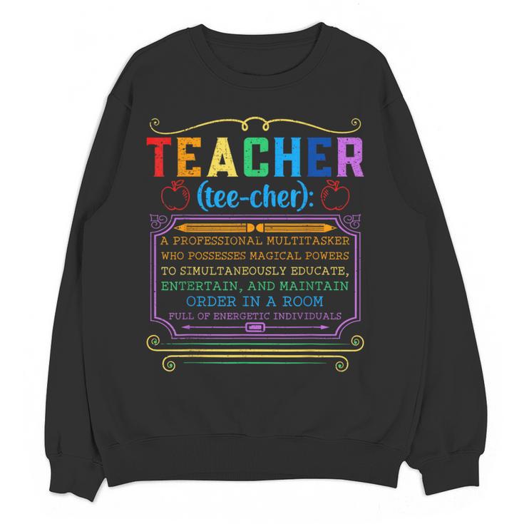 Teacher Definition Teaching School Teacher Women Crewneck Sweatshirt, novelty gifts, funny gifts Teacher Definition Teaching School Teacher Women Crewneck Sweatshirt, novelty gifts, funny gifts