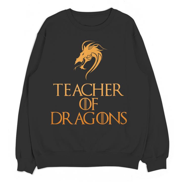 Teacher Of Dragons For Teachers Top Tee T-Shirt Women Crewneck Sweatshirt, novelty gifts, funny gifts
