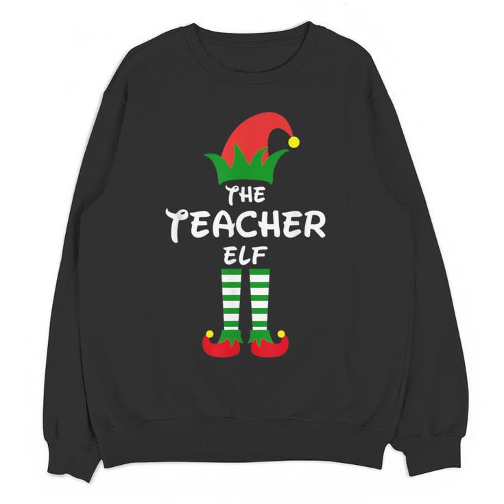 The Teacher Elf Family Matching Group Idea Christmas Women Crewneck Sweatshirt, novelty gifts, funny gifts