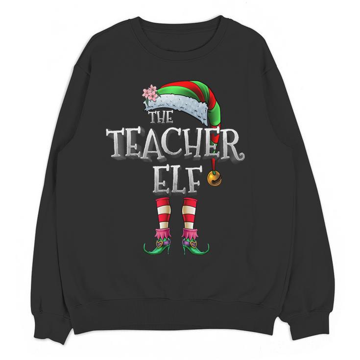 The Teacher Elf Shirt Matching Family Christmas Elf Men Women Kids Women Crewneck Sweatshirt, novelty gifts, funny gifts The Teacher Elf Shirt Matching Family Christmas Elf Men Women Kids Women Crewneck Sweatshirt, novelty gifts, funny gifts