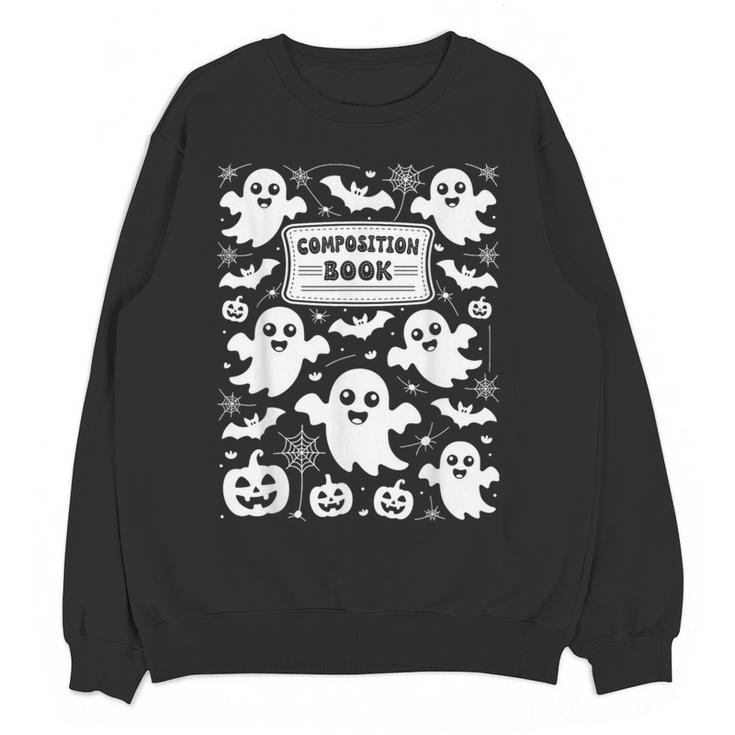 Teacher Halloween Composition Notebook Costume Halloween Women Crewneck Sweatshirt, novelty gifts, funny gifts Teacher Halloween Composition Notebook Costume Halloween Women Crewneck Sweatshirt, novelty gifts, funny gifts