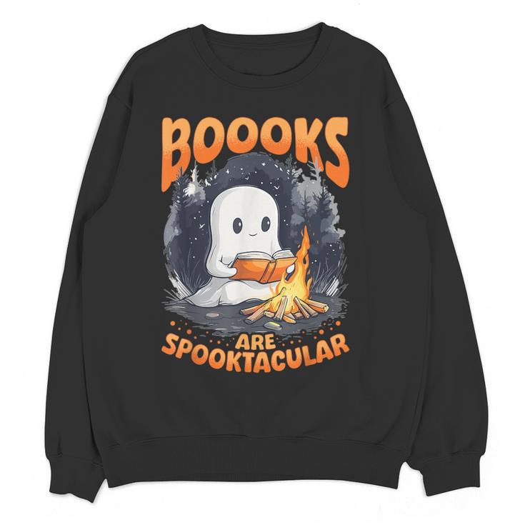 Teacher Halloween Ghost Reading Book Animal Boooks Are Women Crewneck Sweatshirt, novelty gifts, funny gifts