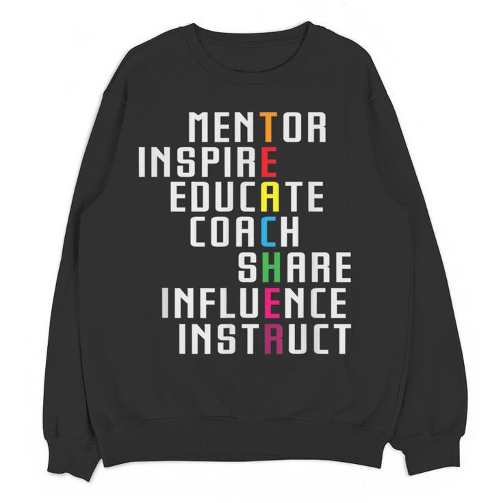 Teacher Inspirational Educator Favorite School Teacher Men Women Girls Kids Women Crewneck Sweatshirt, novelty gifts, funny gifts