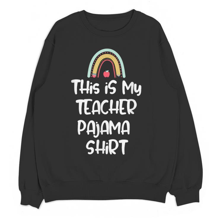 This Is My Teacher Pajama Shirt Teacher Life Tee Women Crewneck Sweatshirt, novelty gifts, funny gifts This Is My Teacher Pajama Shirt Teacher Life Tee Women Crewneck Sweatshirt, novelty gifts, funny gifts