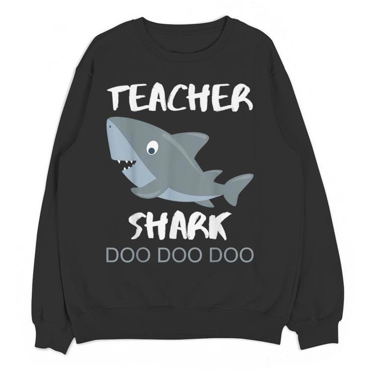 Teacher Shark Shirt Christmas Idea For Him Her Women Crewneck Sweatshirt, novelty gifts, funny gifts