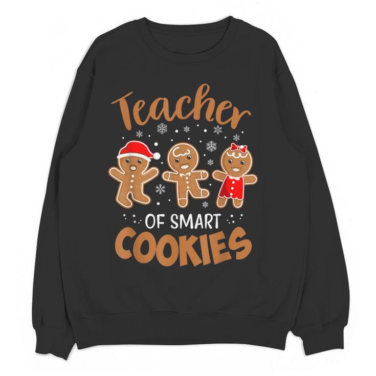 Teacher Of Smart Cookies Gingerbread Christmas Teacher Cute Men Women Kids Women Crewneck Sweatshirt, novelty gifts, funny gifts