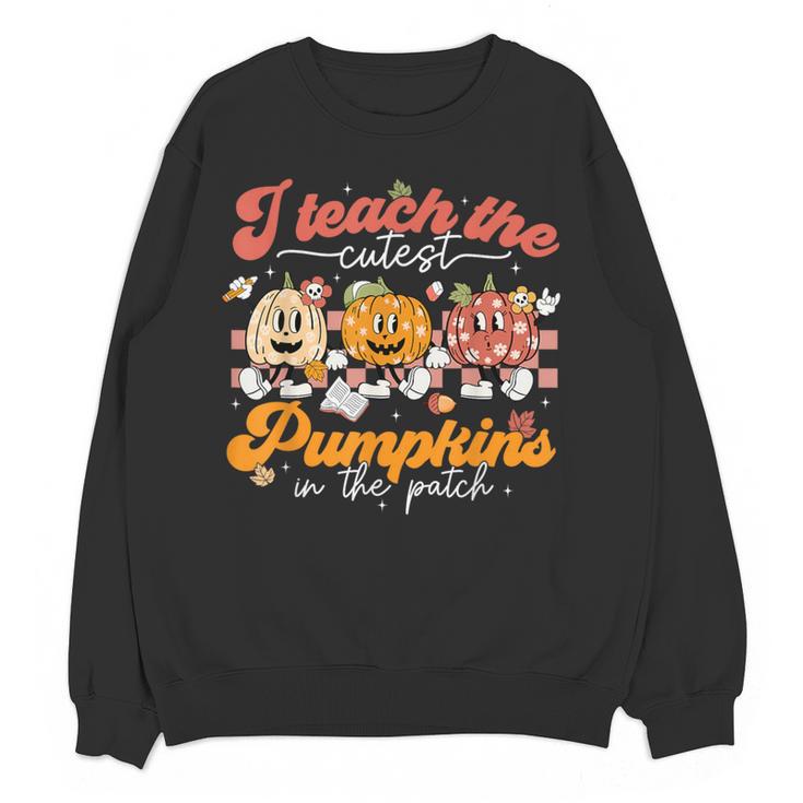 Teacher I Teach The Cutest Pumpkins In The Patch Fall Autumn Women Crewneck Sweatshirt, novelty gifts, funny gifts Teacher I Teach The Cutest Pumpkins In The Patch Fall Autumn Women Crewneck Sweatshirt, novelty gifts, funny gifts