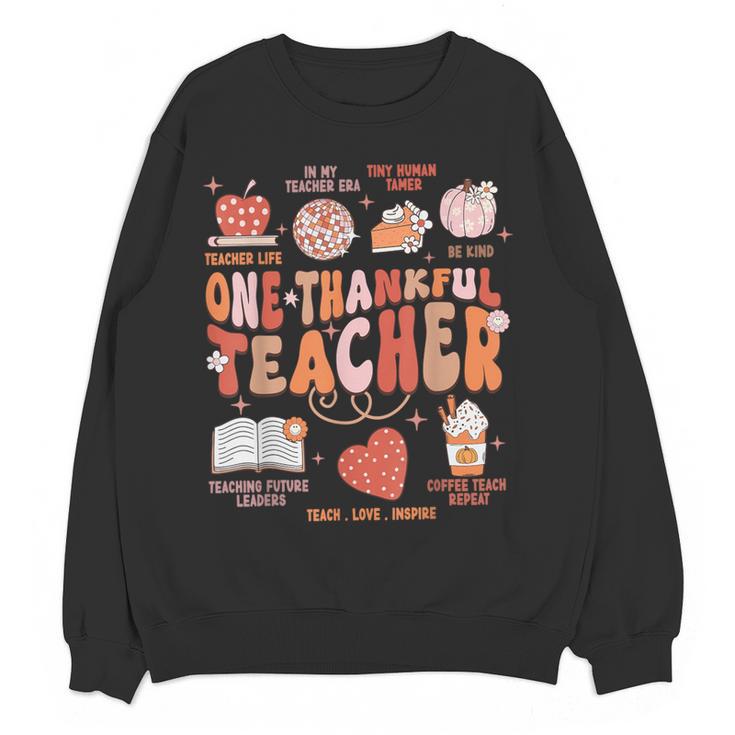 Teacher Thanksgiving Shirt Women One Thankful Teacher Fall Women Crewneck Sweatshirt, novelty gifts, funny gifts Teacher Thanksgiving Shirt Women One Thankful Teacher Fall Women Crewneck Sweatshirt, novelty gifts, funny gifts