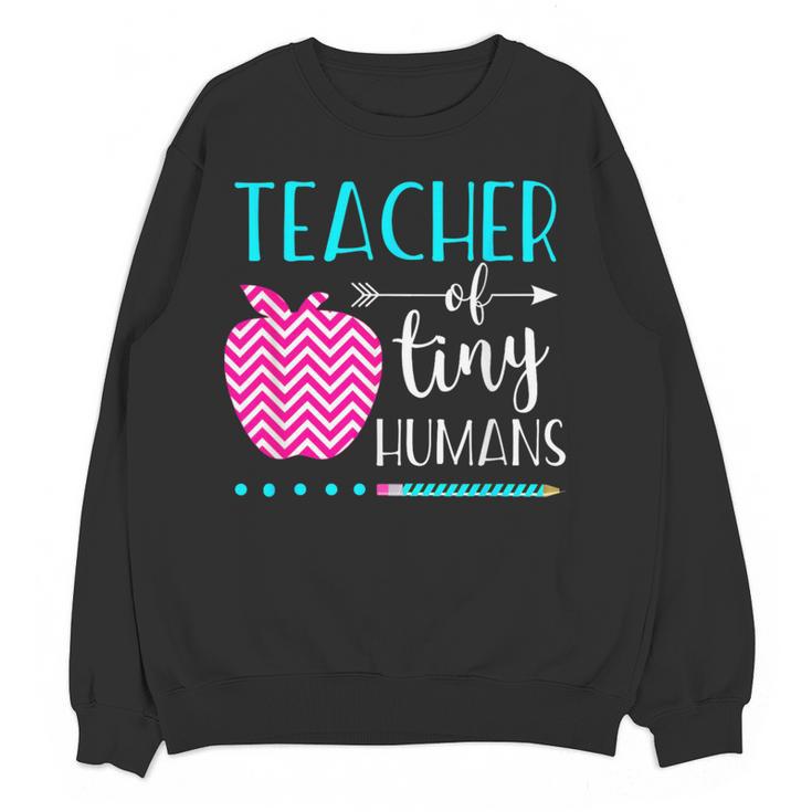 Teacher Of Tiny Humans Preschool Pre K Kindergarten Teacher Women Crewneck Sweatshirt, novelty gifts, funny gifts Teacher Of Tiny Humans Preschool Pre K Kindergarten Teacher Women Crewneck Sweatshirt, novelty gifts, funny gifts