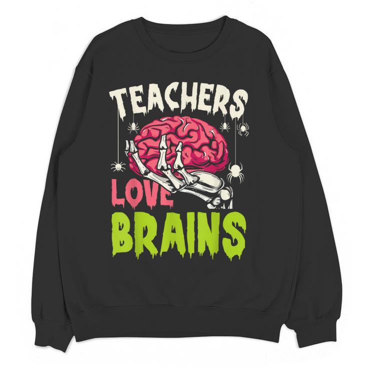 Teachers Love Brains Skeleton Halloween Teacher Funny Women Crewneck Sweatshirt, novelty gifts, funny gifts Teachers Love Brains Skeleton Halloween Teacher Funny Women Crewneck Sweatshirt, novelty gifts, funny gifts