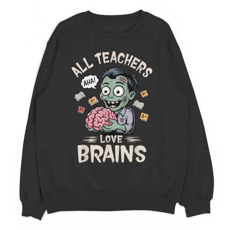 Teachers Love Brains Tee-Shirt Men Women Halloween Teacher Women Crewneck Sweatshirt, novelty gifts, funny gifts Teachers Love Brains Tee-Shirt Men Women Halloween Teacher Women Crewneck Sweatshirt, novelty gifts, funny gifts