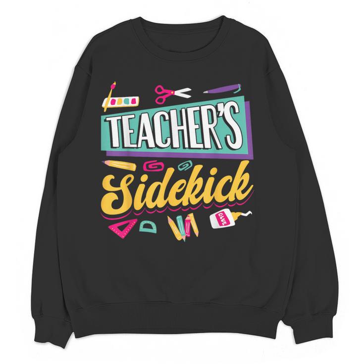 Teacher's Sidekick Teacher Assisting Teaching Assistant Women Crewneck Sweatshirt, novelty gifts, funny gifts Teacher's Sidekick Teacher Assisting Teaching Assistant Women Crewneck Sweatshirt, novelty gifts, funny gifts