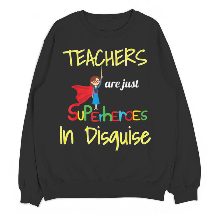 Teachers Are Superheroes First Day School T-Shirt Women Crewneck Sweatshirt, novelty gifts, funny gifts Teachers Are Superheroes First Day School T-Shirt Women Crewneck Sweatshirt, novelty gifts, funny gifts