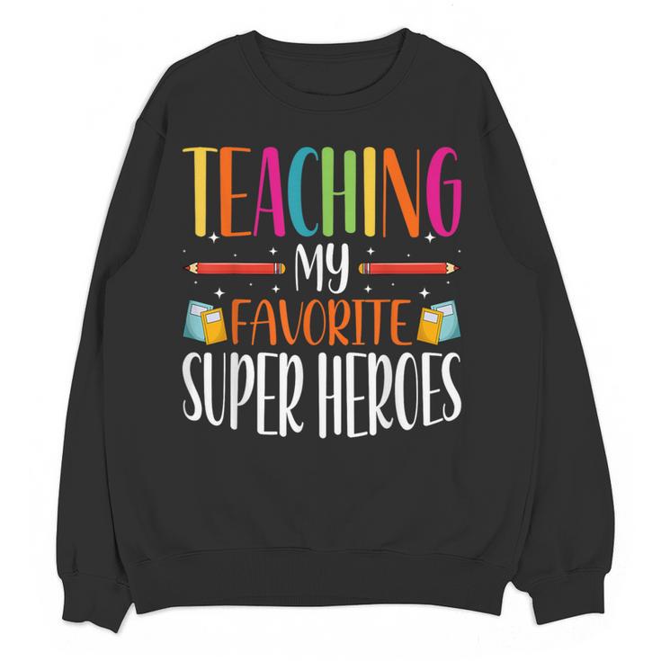 Teaching My Favorite Superheros Men Women SPED Teacher Women Crewneck Sweatshirt, novelty gifts, funny gifts Teaching My Favorite Superheros Men Women SPED Teacher Women Crewneck Sweatshirt, novelty gifts, funny gifts