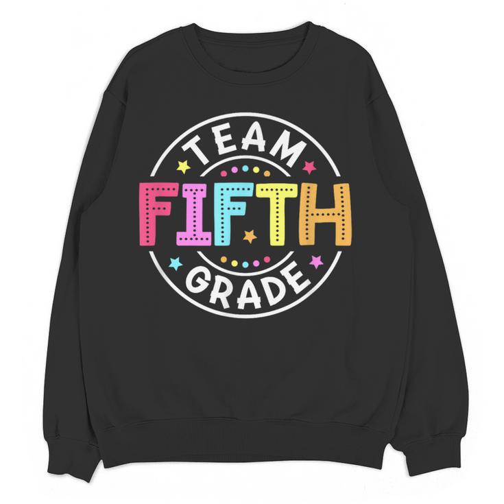 Team Fifth Grade Teacher Back To School 5th Grade Squad Kids Women Crewneck Sweatshirt, novelty gifts, funny gifts Team Fifth Grade Teacher Back To School 5th Grade Squad Kids Women Crewneck Sweatshirt, novelty gifts, funny gifts