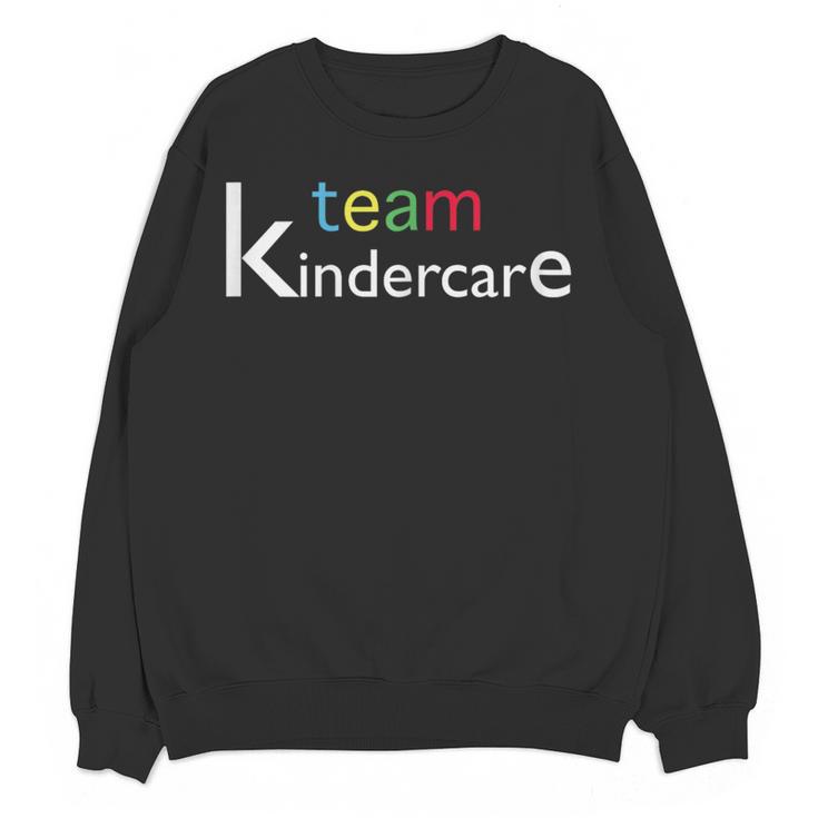 Team Kindercare Teacher Back To School Shirt T-Shirt Women Crewneck Sweatshirt, novelty gifts, funny gifts