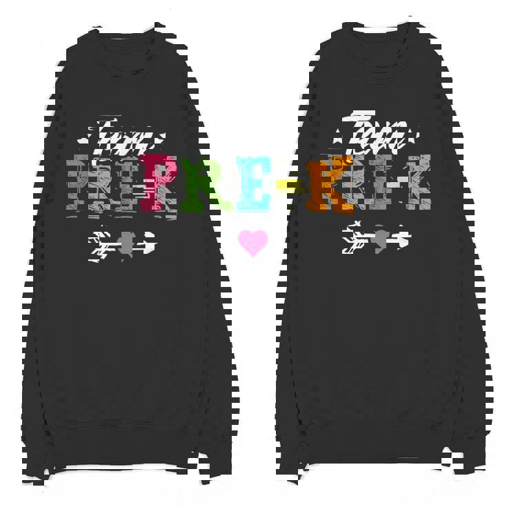 Team Pre-K Shirt PreSchool Teacher Student Back To School Women Crewneck Sweatshirt, novelty gifts, funny gifts