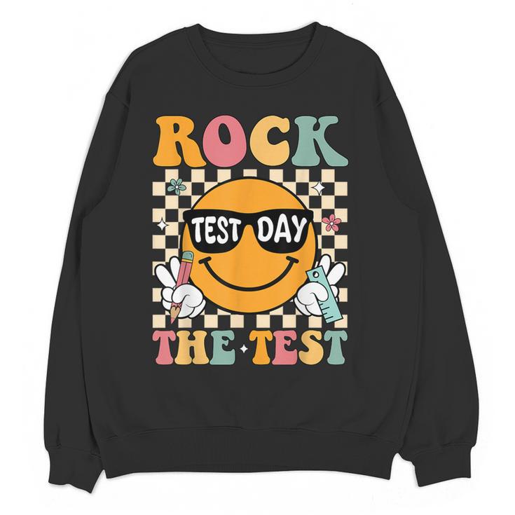 Test Day Rock The Test Teacher Testing Day You Got This Women Crewneck Sweatshirt, novelty gifts, funny gifts Test Day Rock The Test Teacher Testing Day You Got This Women Crewneck Sweatshirt, novelty gifts, funny gifts