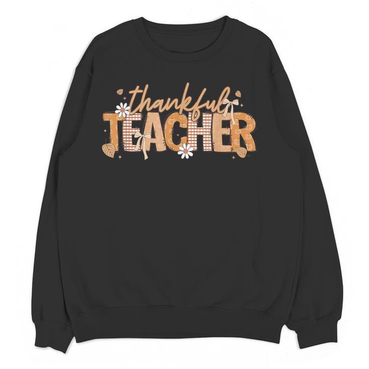 Thankful Teacher Autumn Fall Teacher Thanksgiving Youth Women Crewneck Sweatshirt, novelty gifts, funny gifts Thankful Teacher Autumn Fall Teacher Thanksgiving Youth Women Crewneck Sweatshirt, novelty gifts, funny gifts
