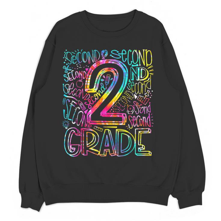 Tie Dye 2nd Grade Typography Team Second Grade Teacher Women Crewneck Sweatshirt, novelty gifts, funny gifts Tie Dye 2nd Grade Typography Team Second Grade Teacher Women Crewneck Sweatshirt, novelty gifts, funny gifts