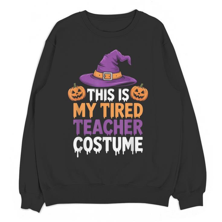 This Is My Tired Teacher Costume Halloween Women Crewneck Sweatshirt, novelty gifts, funny gifts This Is My Tired Teacher Costume Halloween Women Crewneck Sweatshirt, novelty gifts, funny gifts