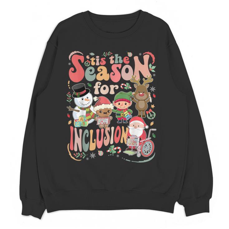 Tis The Season For Inclusion Christmas Sped Teacher Women Crewneck Sweatshirt, novelty gifts, funny gifts Tis The Season For Inclusion Christmas Sped Teacher Women Crewneck Sweatshirt, novelty gifts, funny gifts