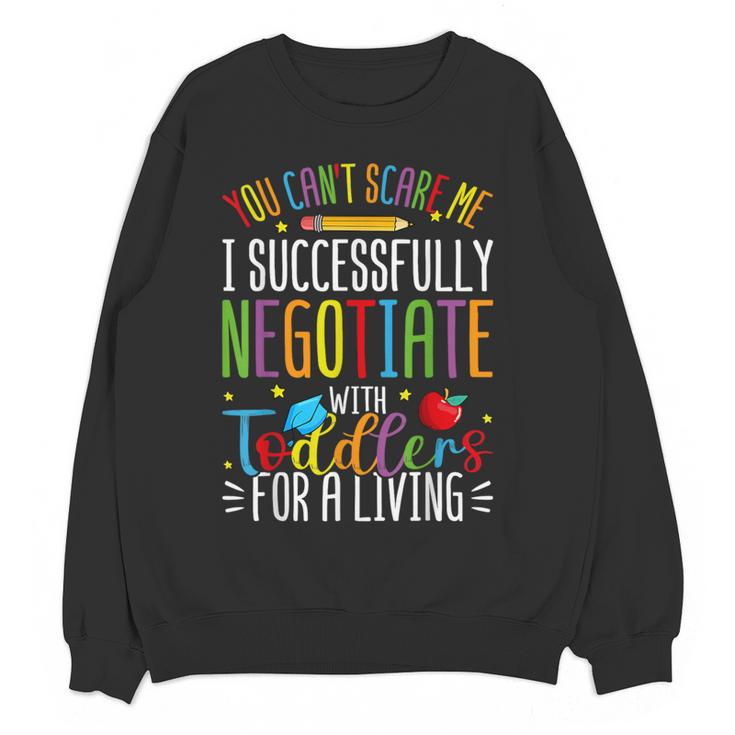 Toddler Negotiator Preschool Teacher Humor Babysitters Women Crewneck Sweatshirt, novelty gifts, funny gifts Toddler Negotiator Preschool Teacher Humor Babysitters Women Crewneck Sweatshirt, novelty gifts, funny gifts