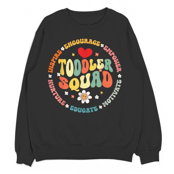 Toddler Squad Pre-K Teacher Pre School Back To School Women Crewneck Sweatshirt, novelty gifts, funny gifts Toddler Squad Pre-K Teacher Pre School Back To School Women Crewneck Sweatshirt, novelty gifts, funny gifts