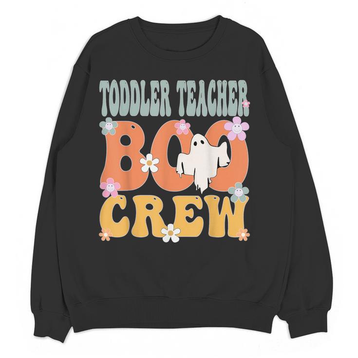 Toddler Teacher Boo Crew Ghost Groovy Halloween For Women Women Crewneck Sweatshirt, novelty gifts, funny gifts Toddler Teacher Boo Crew Ghost Groovy Halloween For Women Women Crewneck Sweatshirt, novelty gifts, funny gifts