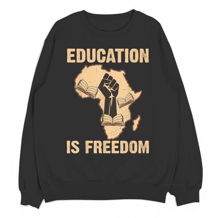 History Education Is Freedom African Map Black Teacher Women Crewneck Sweatshirt, novelty gifts, funny gifts History Education Is Freedom African Map Black Teacher Women Crewneck Sweatshirt, novelty gifts, funny gifts